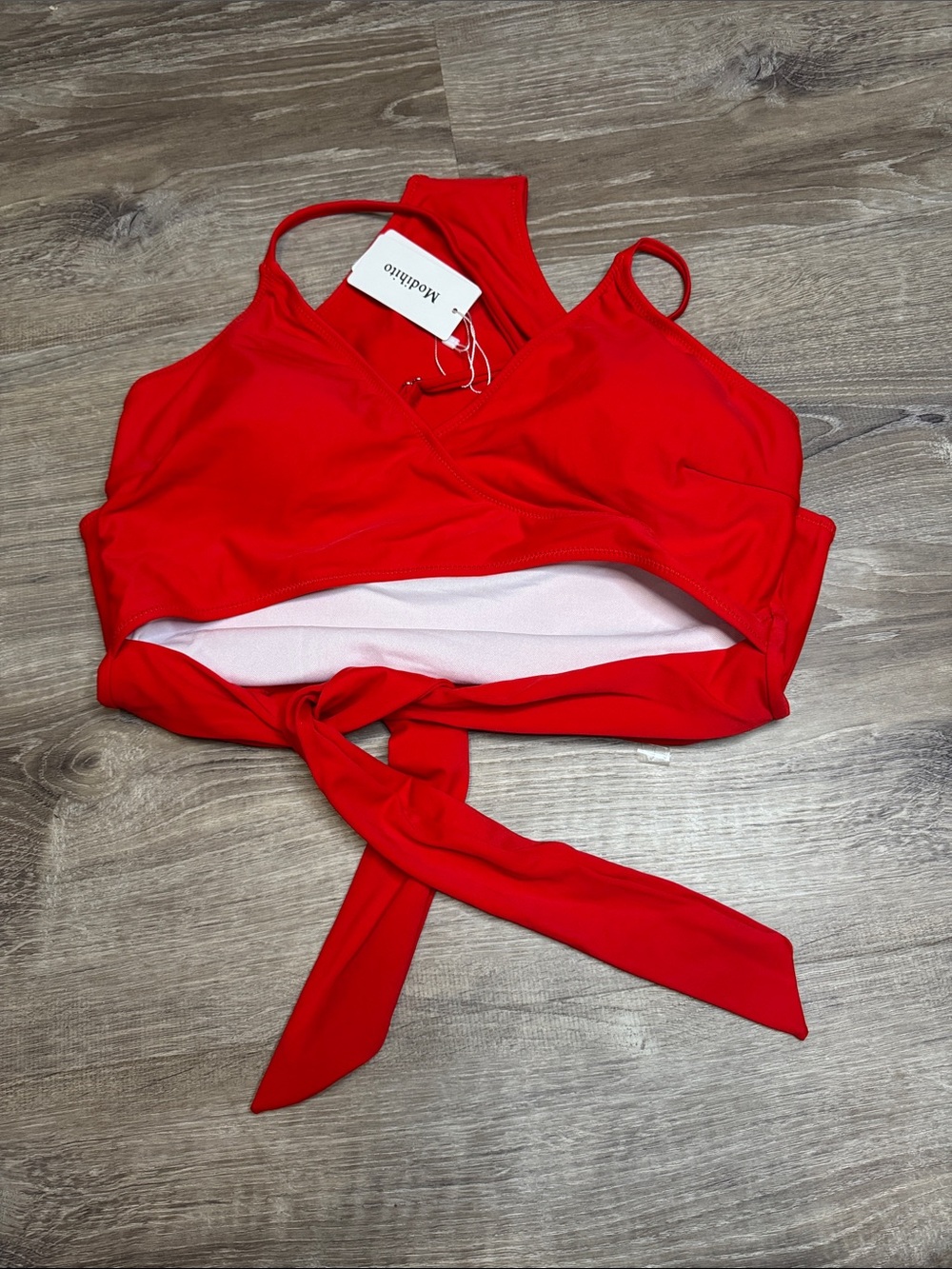 Modihito Red One-Piece Cutout Swimsuit